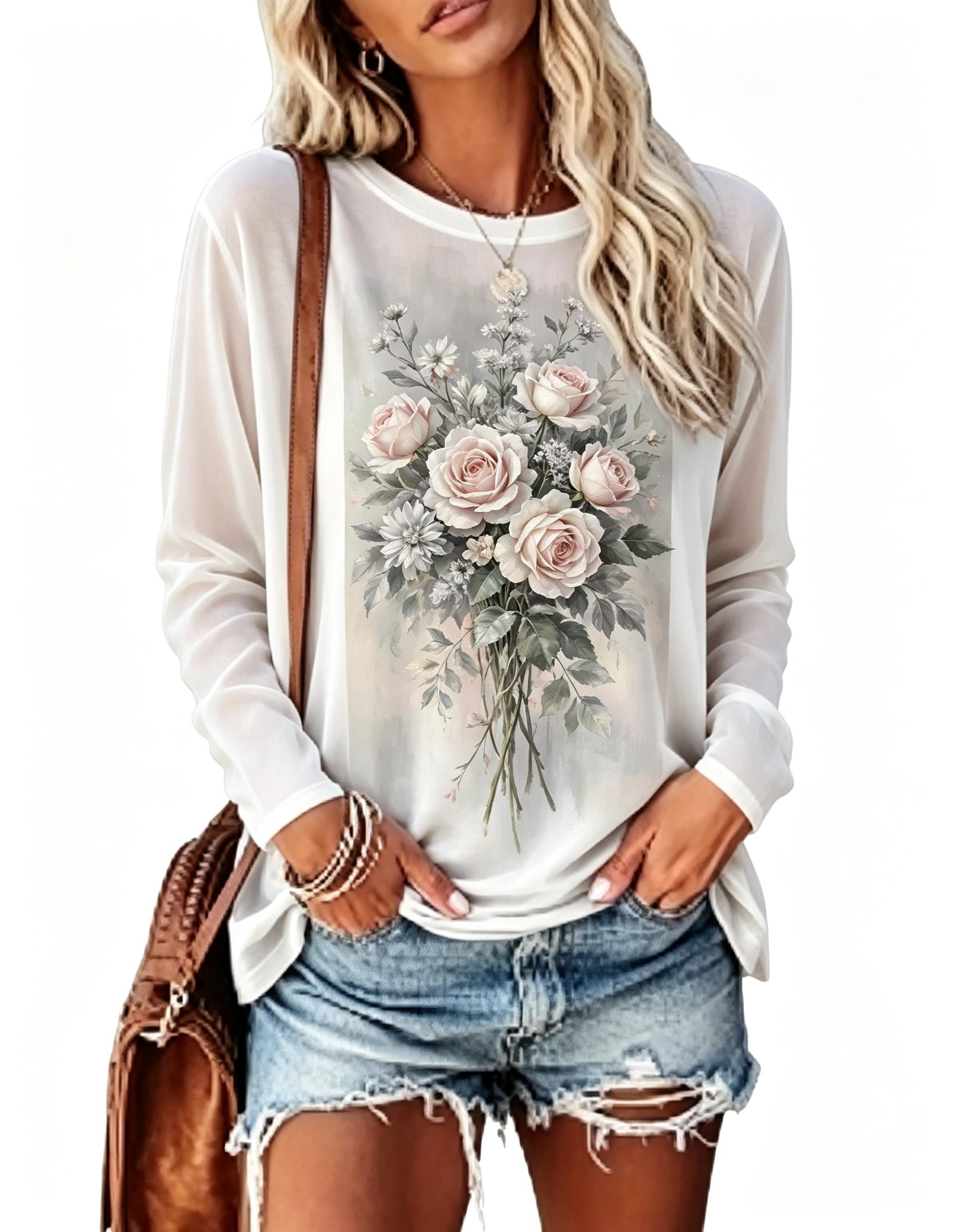 Women Long Sleeve T‑Shirt Vint - Wallpaper review and price