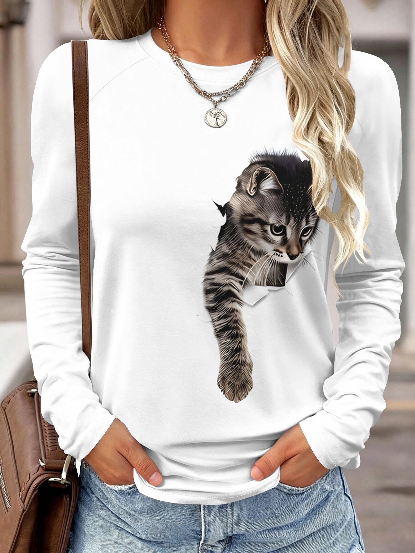 Women Long Sleeve Shirt Pocket - Wallpaper review and price
