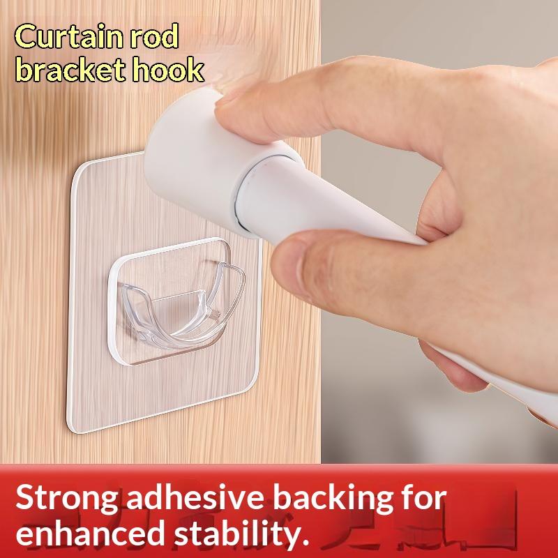 N$ 4 PCS Transparent Adhesive  - Curtain Rods review and price