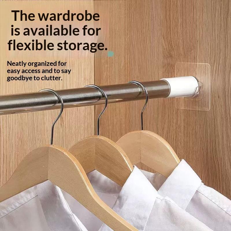 N$ 4 PCS Transparent Adhesive  - Curtain Rods review and price