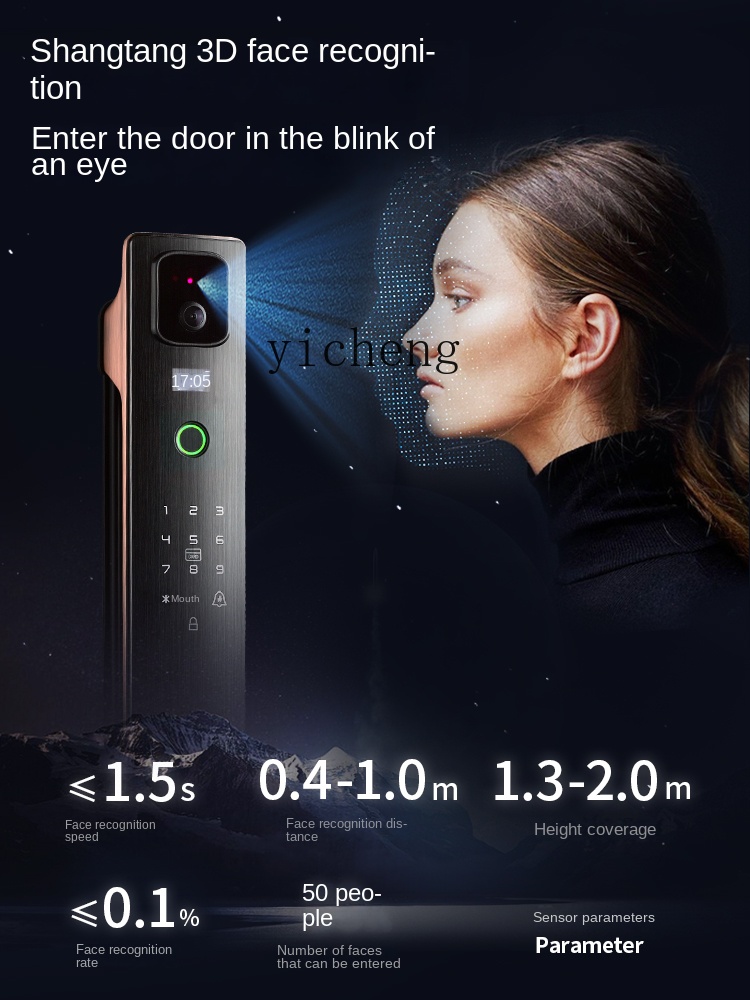 cc293d Face Recognition Smart  - Door Lock review and price